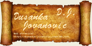 Dušanka Jovanović vizit kartica